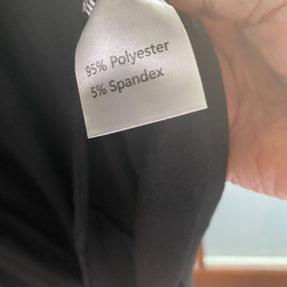 NWT BlkMidi Lgth Sz 2x Sht Sleeve Rou Neck Lg Poc Lt Weight Slimming Lines - Picture 6 of 7